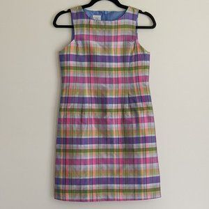 NWT Talbots Girls Plaid Silk Dress